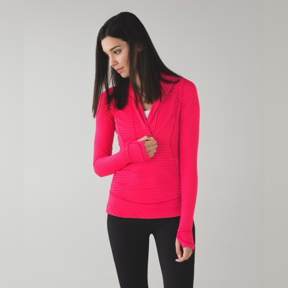 Lululemon | Think Fast‎ Pullover | Double Trouble Stripe Boom | Women’s Size 4